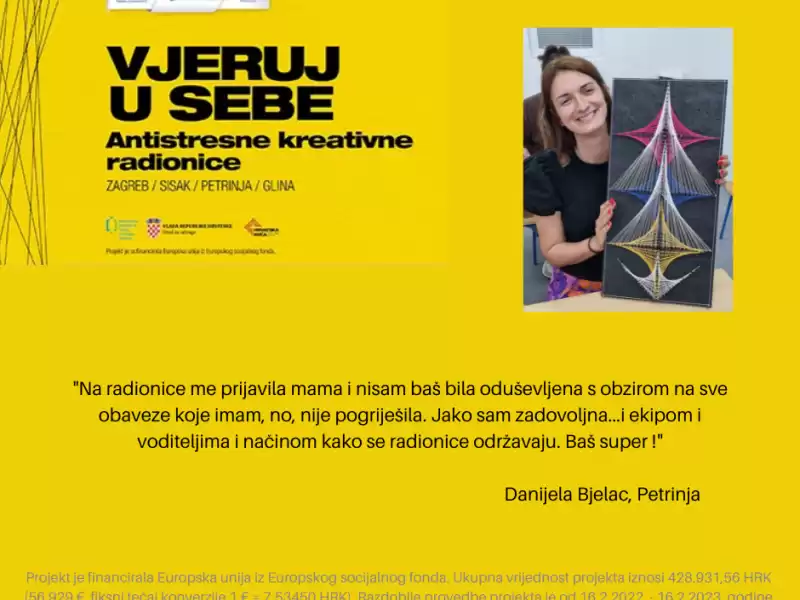 Antistresna kreativna radionica "Vjeruj u sebe"