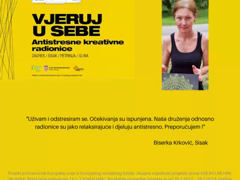 Antistresna kreativna radionica "Vjeruj u sebe"